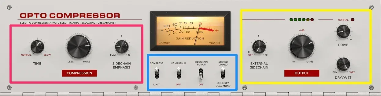 SoftubeのOPTO COMPRESSORはぬるっと掛かって気持ちいい