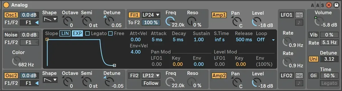 Ableton Analogで音作りして遊ぼう エンベロープって何?