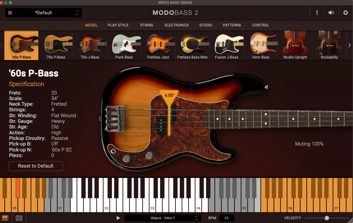 MODOBASS2 の設定画面